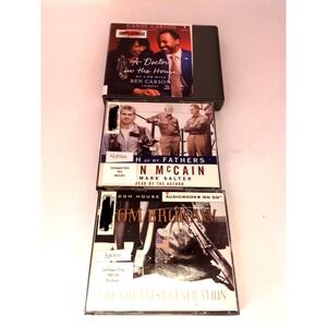 Audio Books CD Lot of 3 Authors Tom Brokaw, John McCain, Ben Carson Unabridged